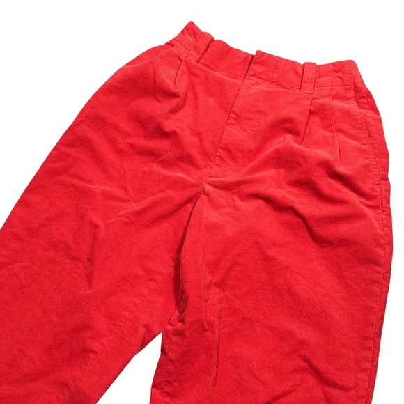 Uniqlo x Marni Orange Corduroy Wide Leg Pleated Pants Womens Medium - Picture 5 of 8